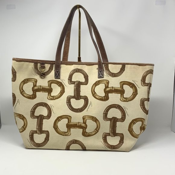 Authentic Gucci shoulder bag fabric leather mix - Picture 2 of 15